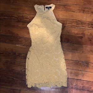 yellow bodycon dress